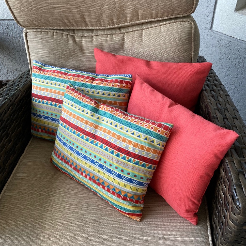 Sunbrella Outdoor Lumbar Pillows  Set